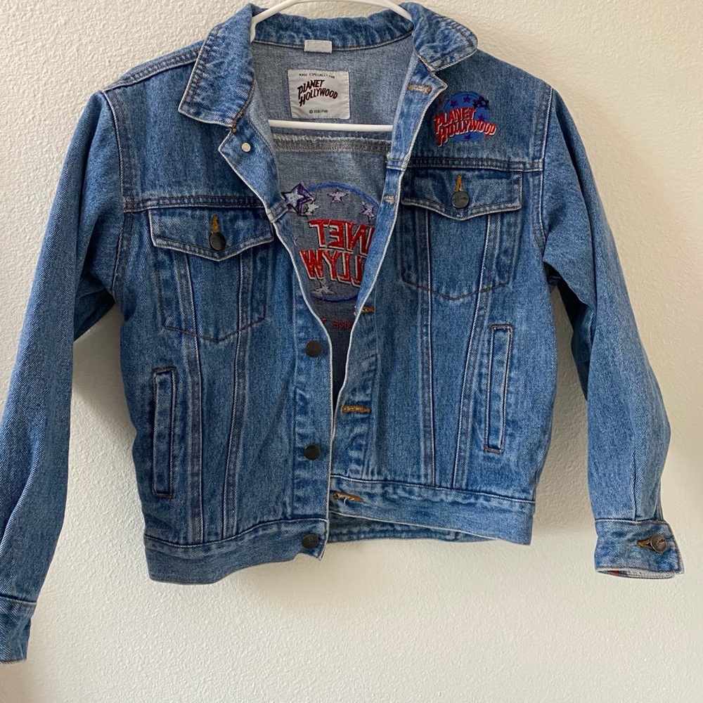Vintage Planet Hollywood Lake Tahoe Denim Jacket - Picture 3 of 12